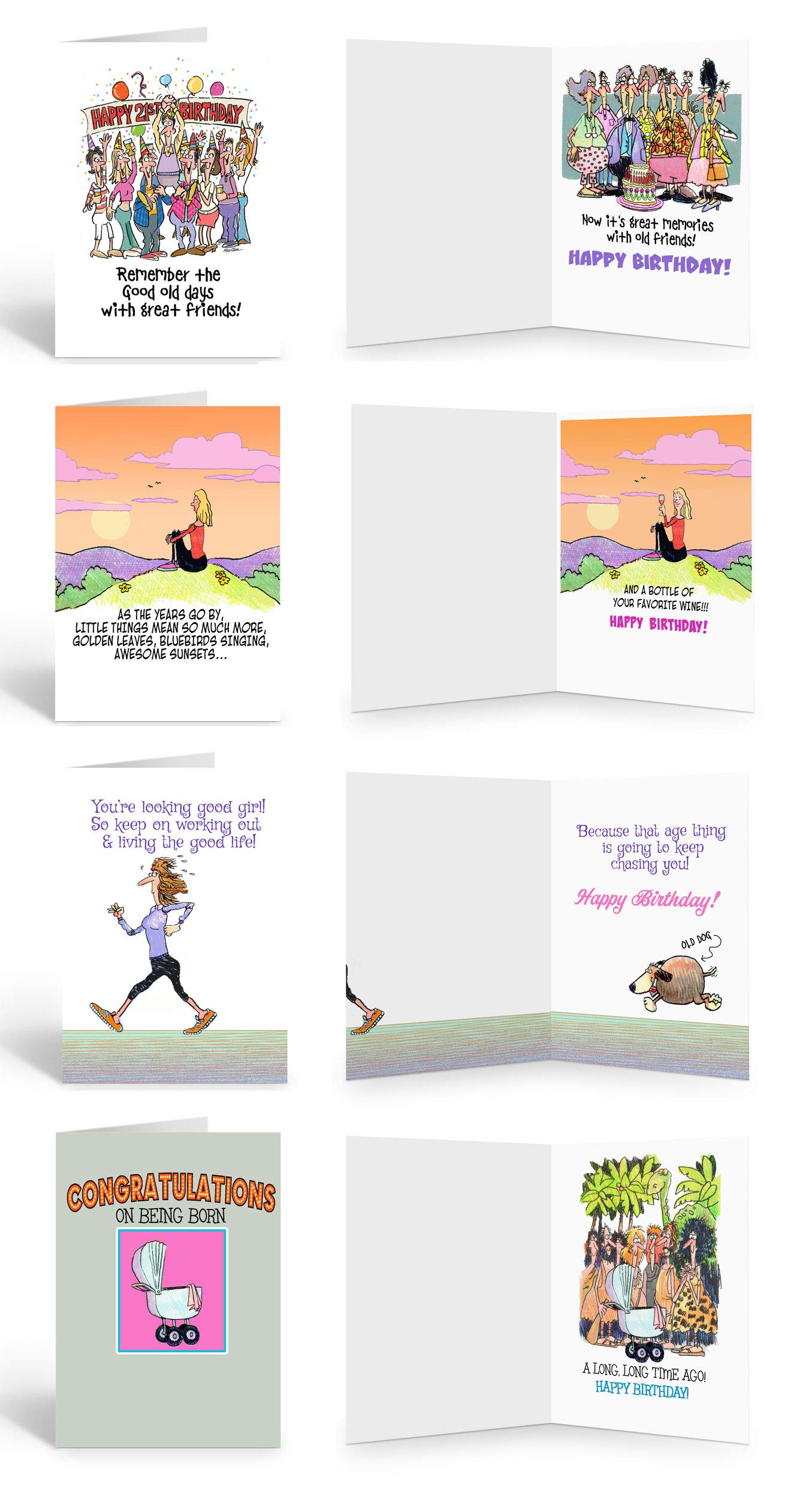 Stonehouse Collection Funny Assorted Birthday Cards & Assorted Notepads - USA Made- 25 Birthday Cards & 8 Notepads - Image 7