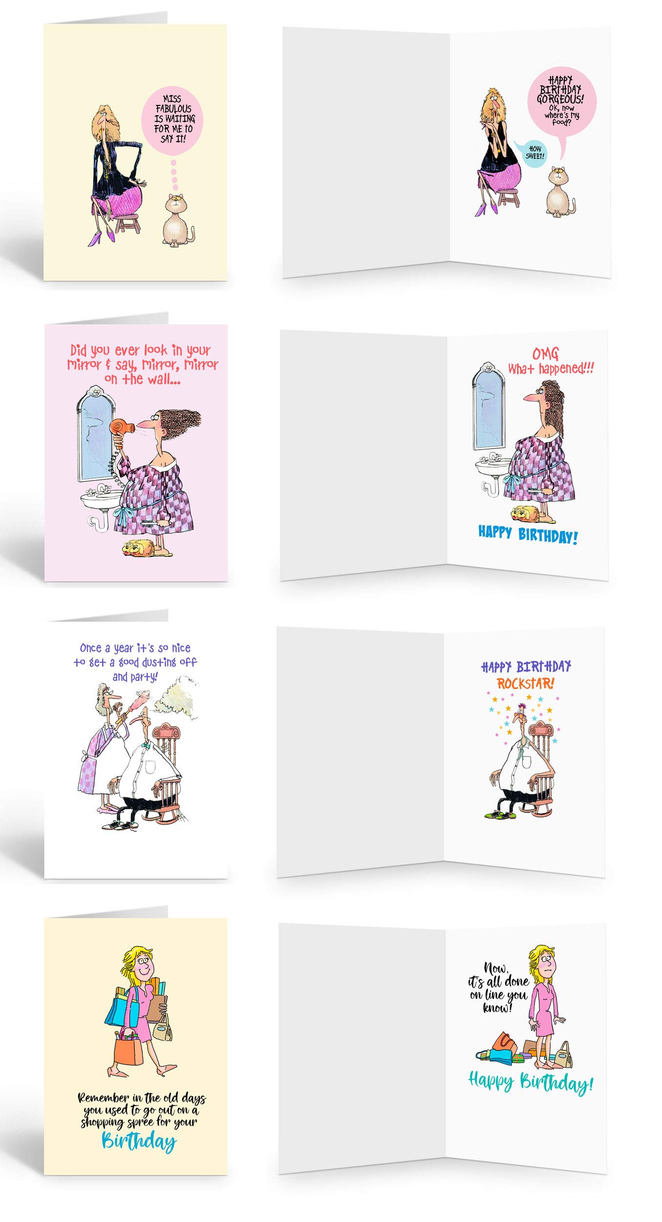 Stonehouse Collection Funny Assorted Birthday Cards & Assorted Notepads - USA Made- 25 Birthday Cards & 8 Notepads - Image 8