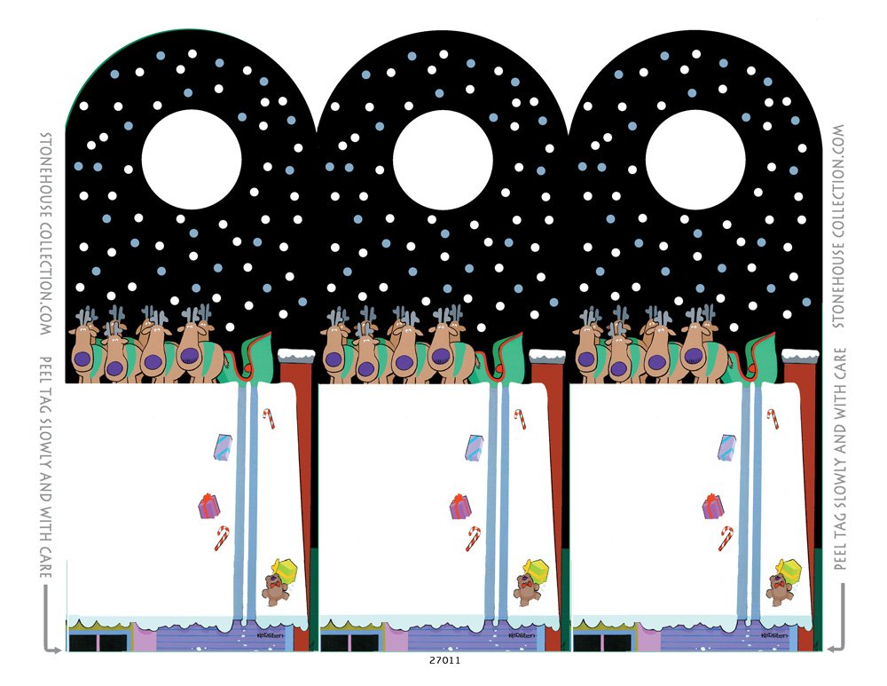 Funny Christmas Wine Bottle Tag - Personalize With Your Name - Wine Bottle Gift Label -Custom Wine Gift Tags (Santa Slide) - Image 3