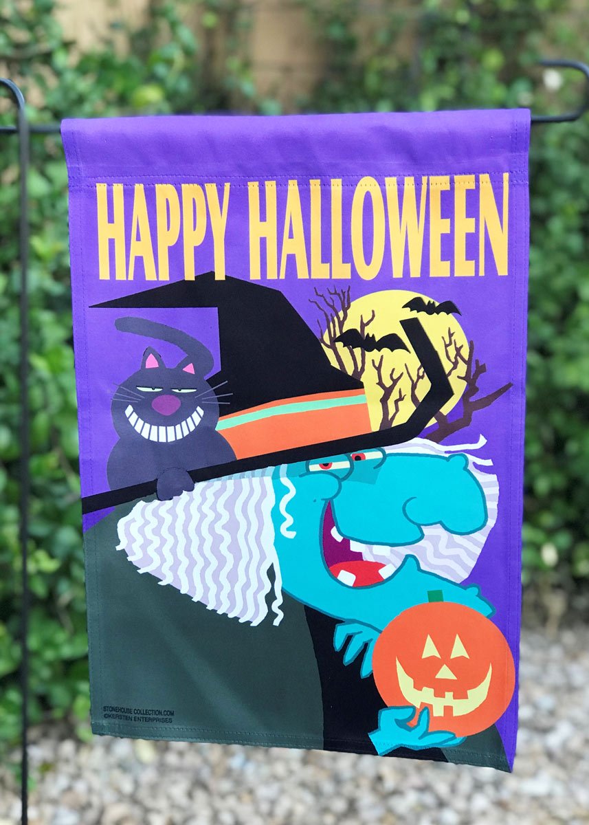 Halloween Garden Flag - Happy Halloween 12.5" x 18" - Double Sided Flag - Image 3