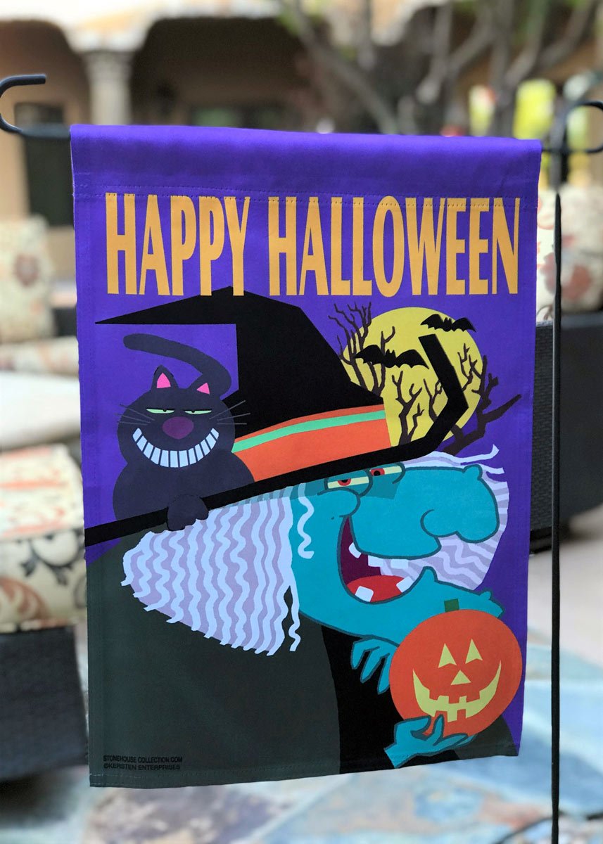 Halloween Garden Flag - Happy Halloween 12.5" x 18" - Double Sided Flag - Image 4