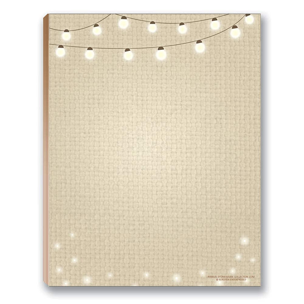 Stonehouse Collection Rustic Assorted Stationery and Notepads - 4 Notepads - 2 Packs of 60 Sheet Stationery - Image 5