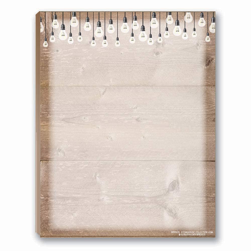 Stonehouse Collection Rustic Assorted Stationery and Notepads - 4 Notepads - 2 Packs of 60 Sheet Stationery - Image 6