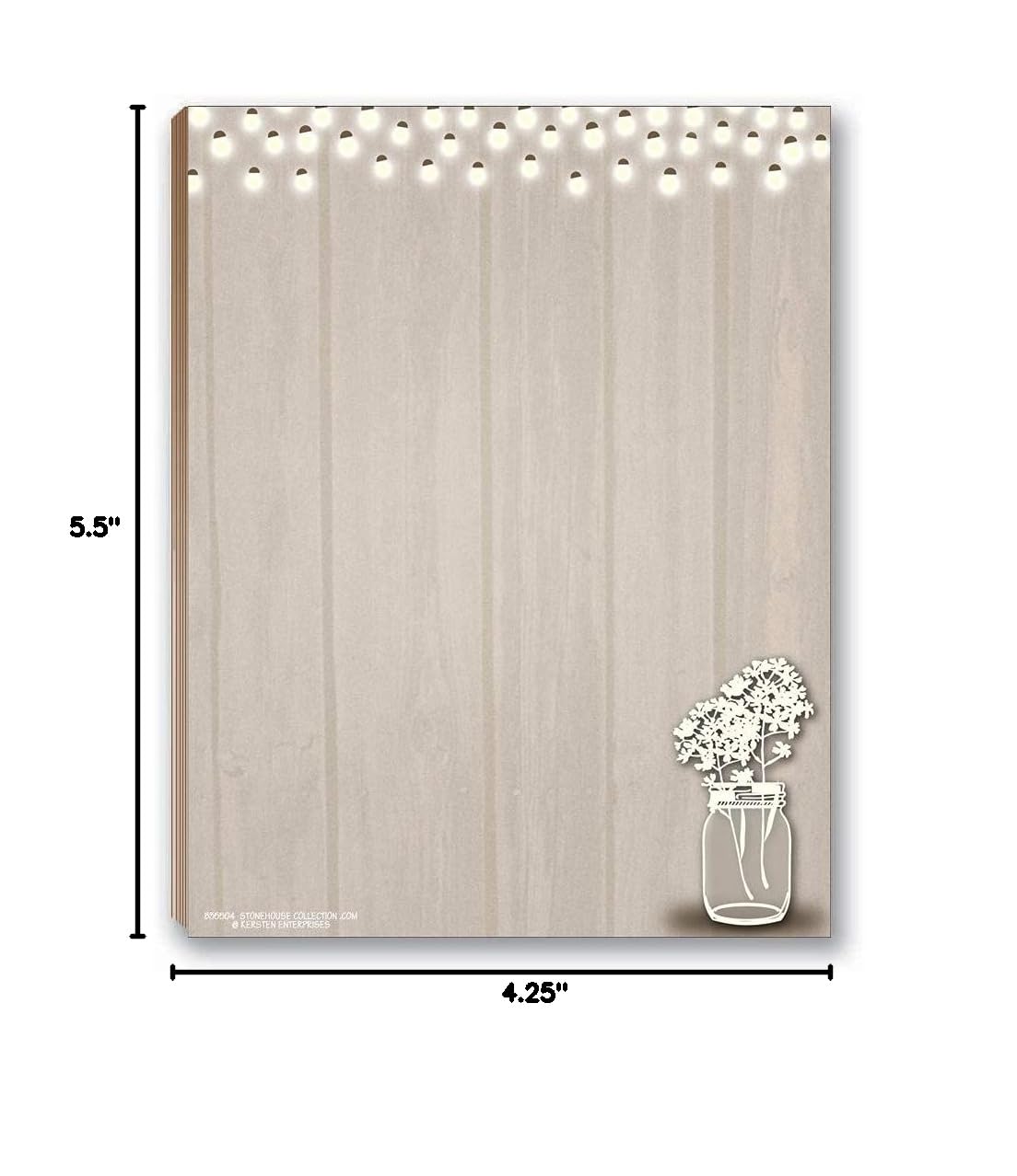 Rustic Notepads and Stationery - 60 Sheets Rustic Letterhead and 4 Rustic Themed Notepads - Image 8