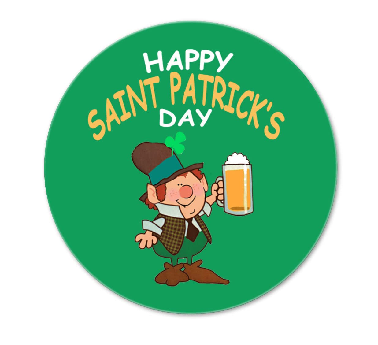 St Patricks Day Paper Drink Coaster - Funny Round Coasters - Disposable, Recyclable- 25 Count Coaster Pack (St Patricks Day) - Image 3