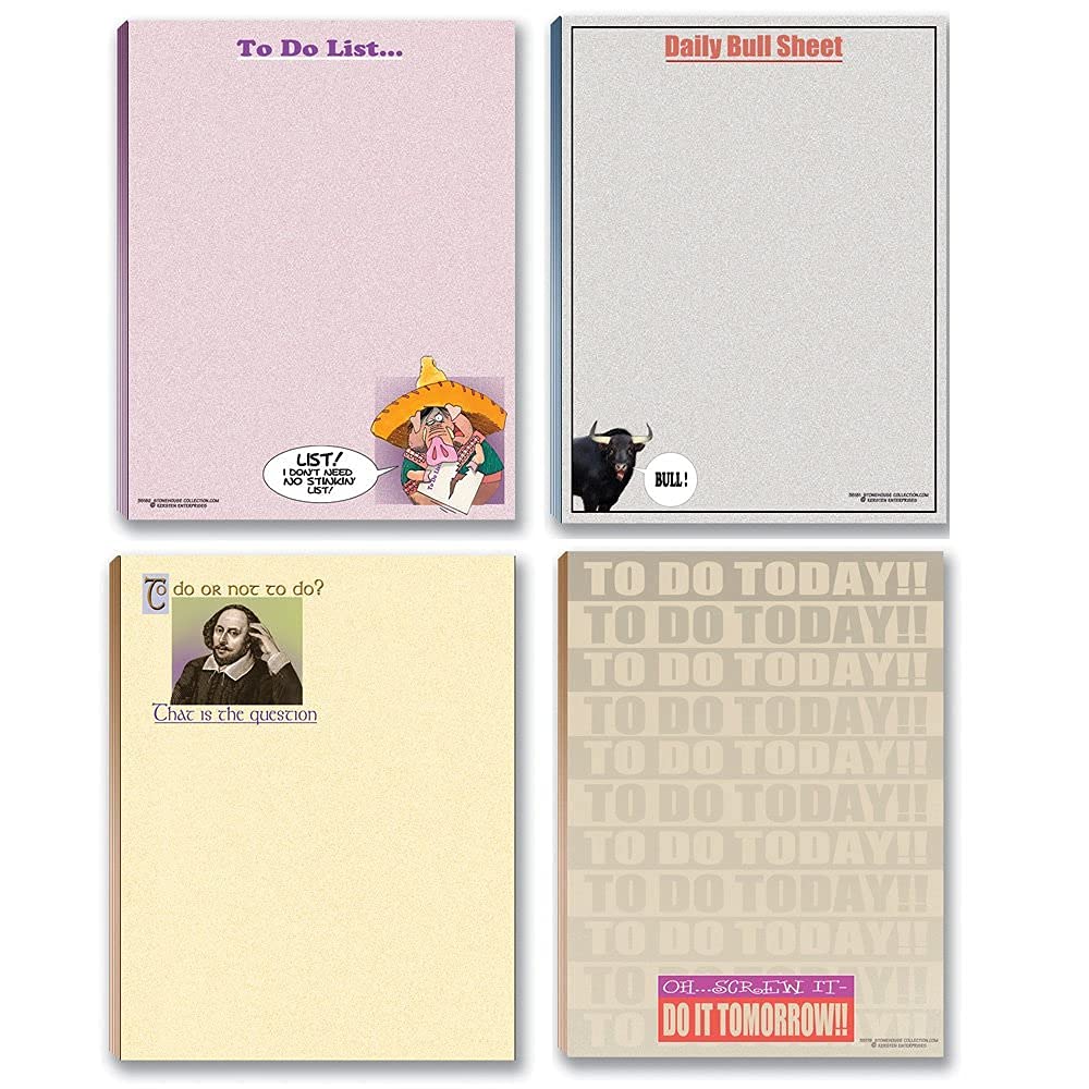 Stonehouse Collection 12 Funny Notepads Assortment Pack - Great Funny Office Gift - Image 4