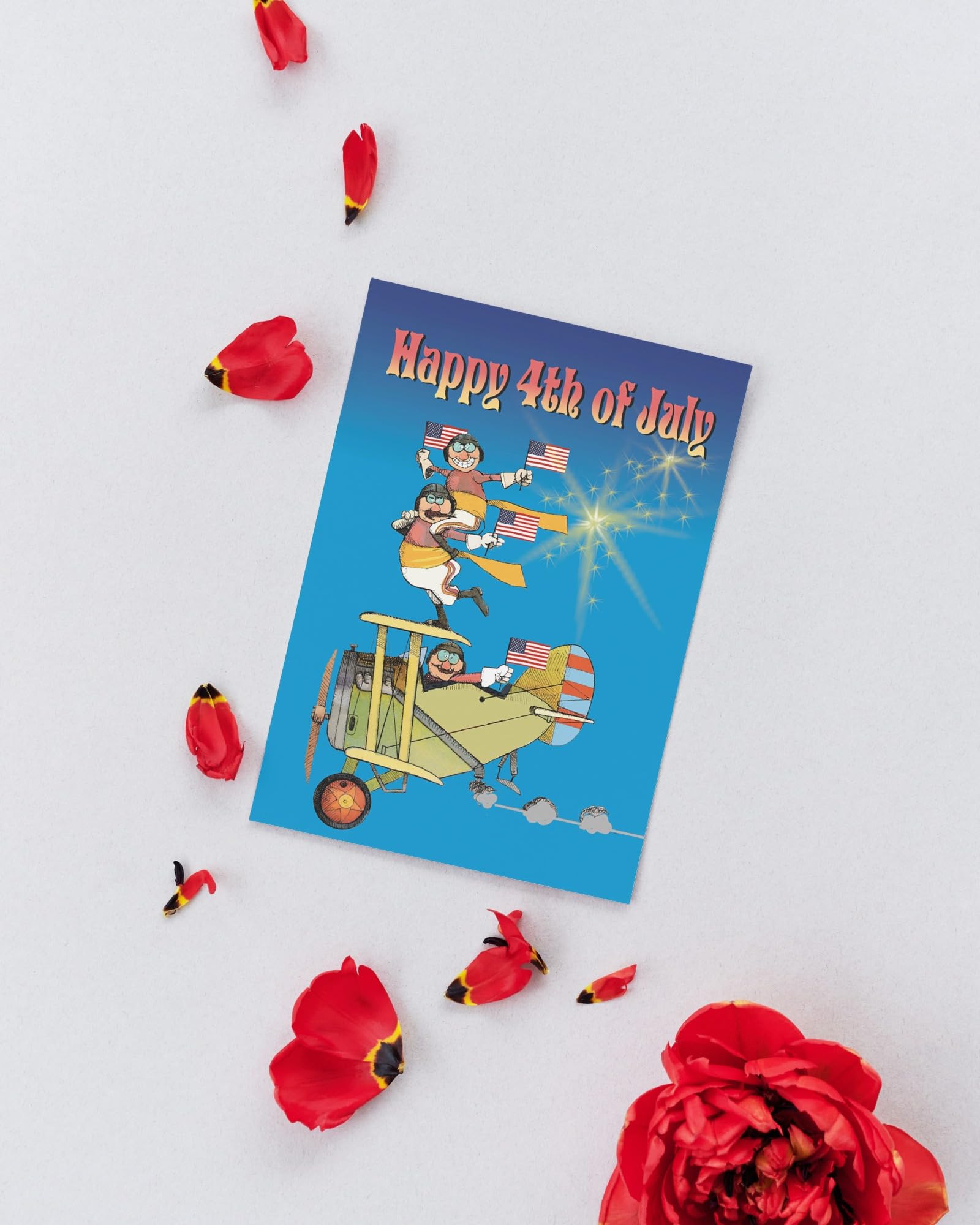 Stonehouse Collection | 4th of July Greeting Card | Bi-Plane Pilots Wishing Happy Holiday | Fourth of July Correspondence Greeting Card (Bi-Plane Pilots) - Image 3