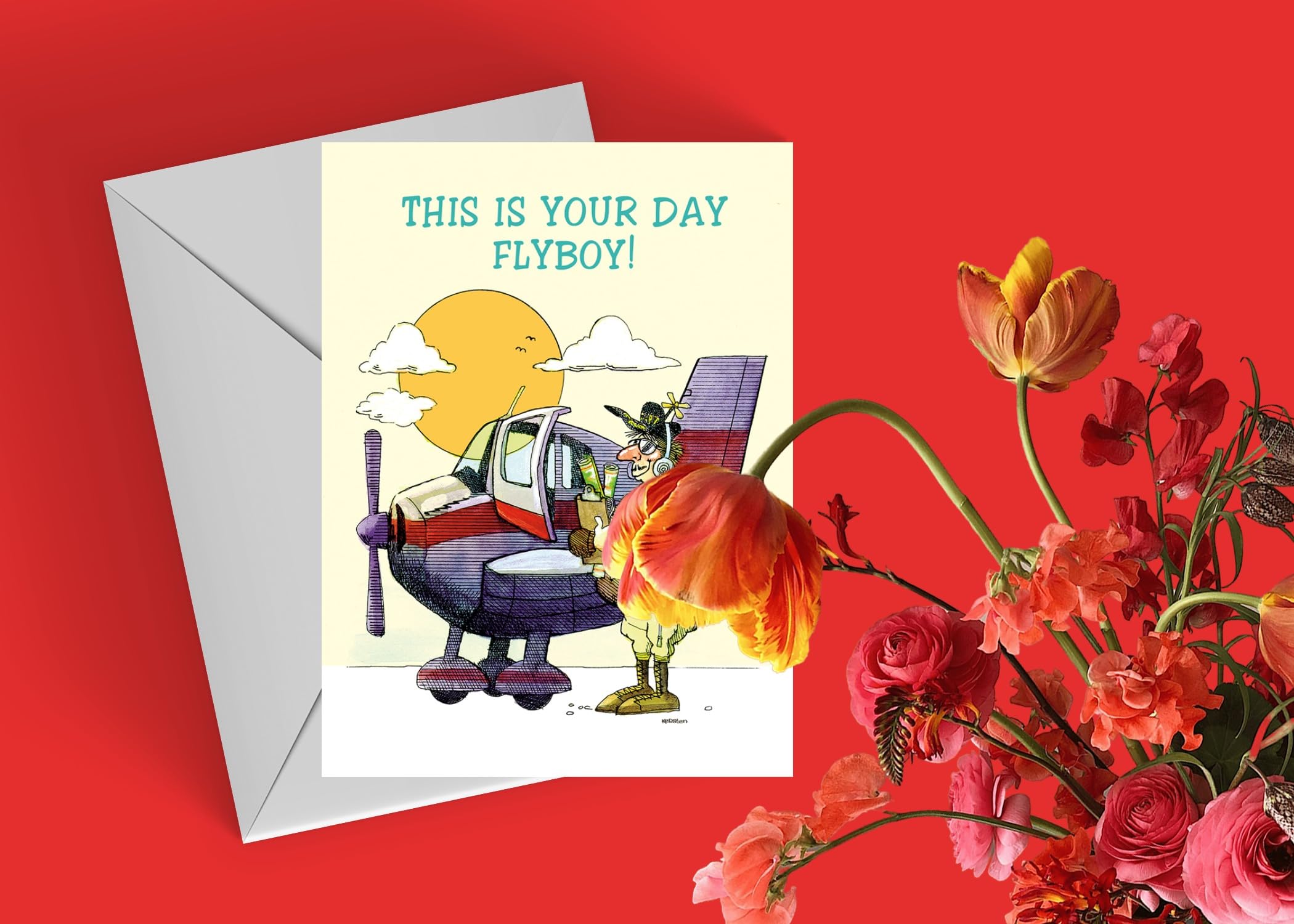 Stonehouse Collection - Airplane Birthday Cards - Pilot Birthday Card - Airline - Single Birthday Card(Flyboy) - Image 5