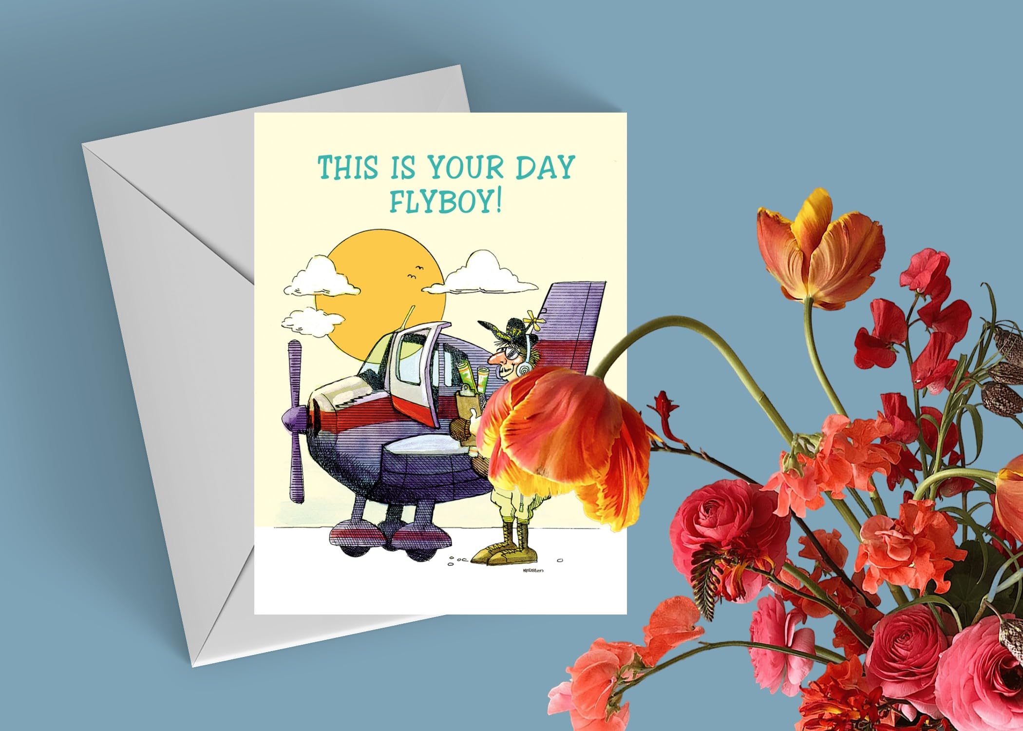 Stonehouse Collection - Airplane Birthday Cards - Pilot Birthday Card - Airline - Single Birthday Card(Flyboy) - Image 6