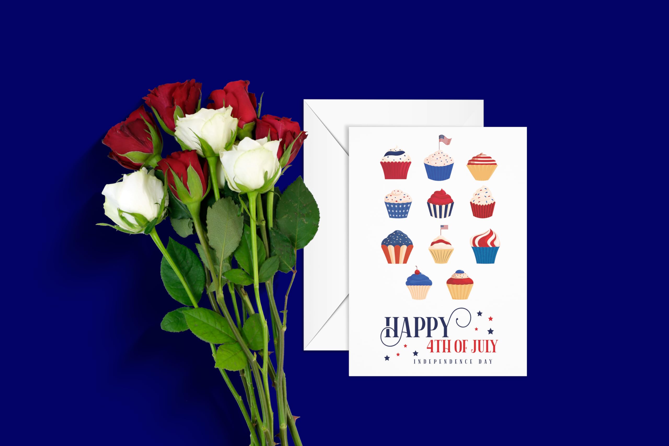 Stonehouse Collection Assorted Fourth of July Greeting Cards – Variety of Red White and Blue Cards - Great for Celebrating the Indepedence of America – 10 Cards & Envelopes - Image 4