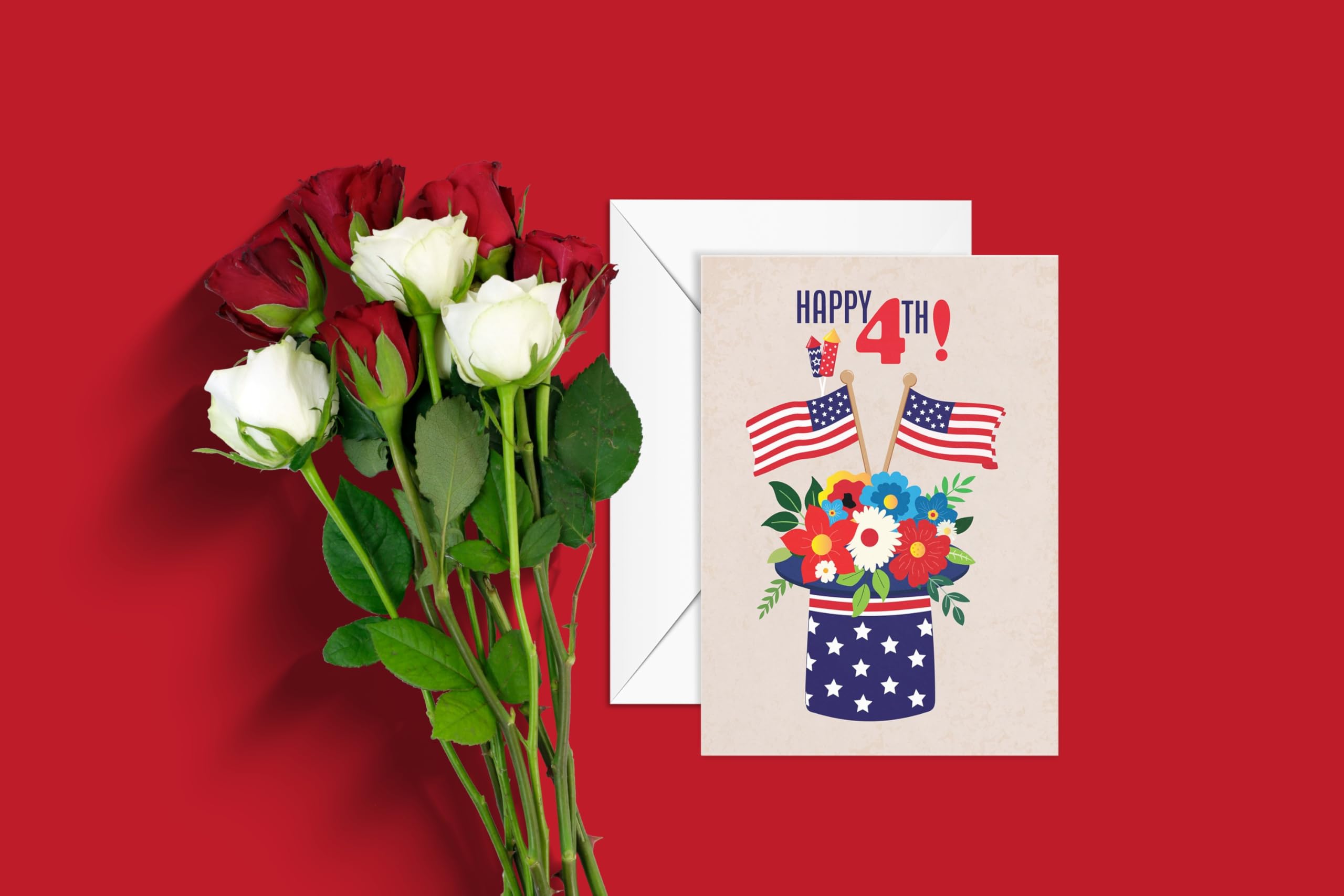 Stonehouse Collection Assorted Fourth of July Greeting Cards – Variety of Red White and Blue Cards - Great for Celebrating the Indepedence of America – 10 Cards & Envelopes - Image 5