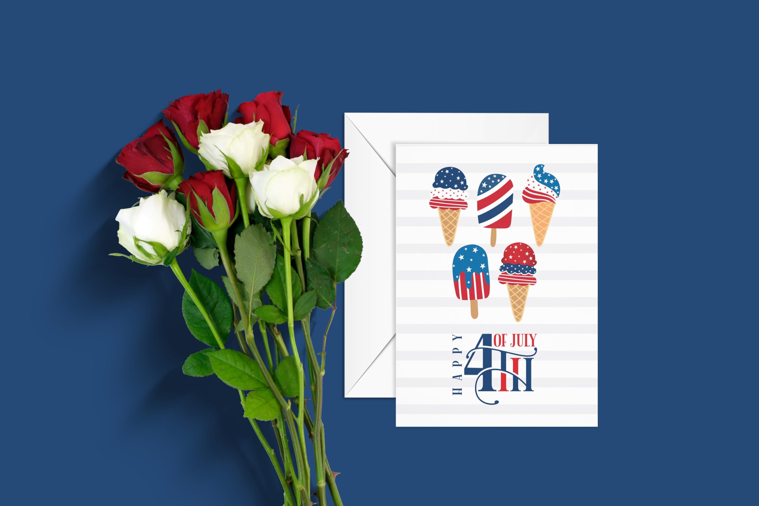 Stonehouse Collection Assorted Fourth of July Greeting Cards – Variety of Red White and Blue Cards - Great for Celebrating the Indepedence of America – 10 Cards & Envelopes - Image 6
