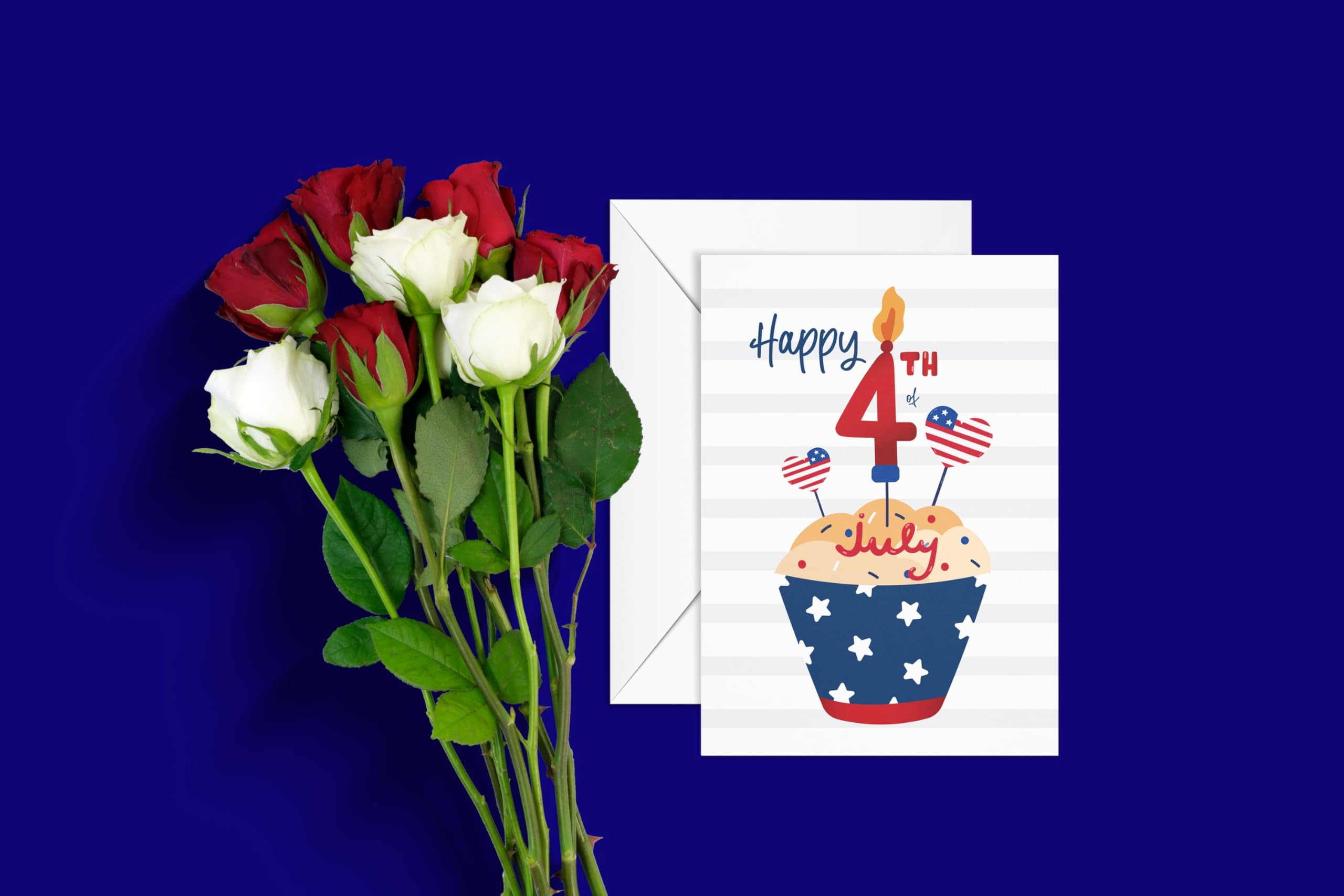 Stonehouse Collection Assorted Fourth of July Greeting Cards – Variety of Red White and Blue Cards - Great for Celebrating the Indepedence of America – 10 Cards & Envelopes - Image 8
