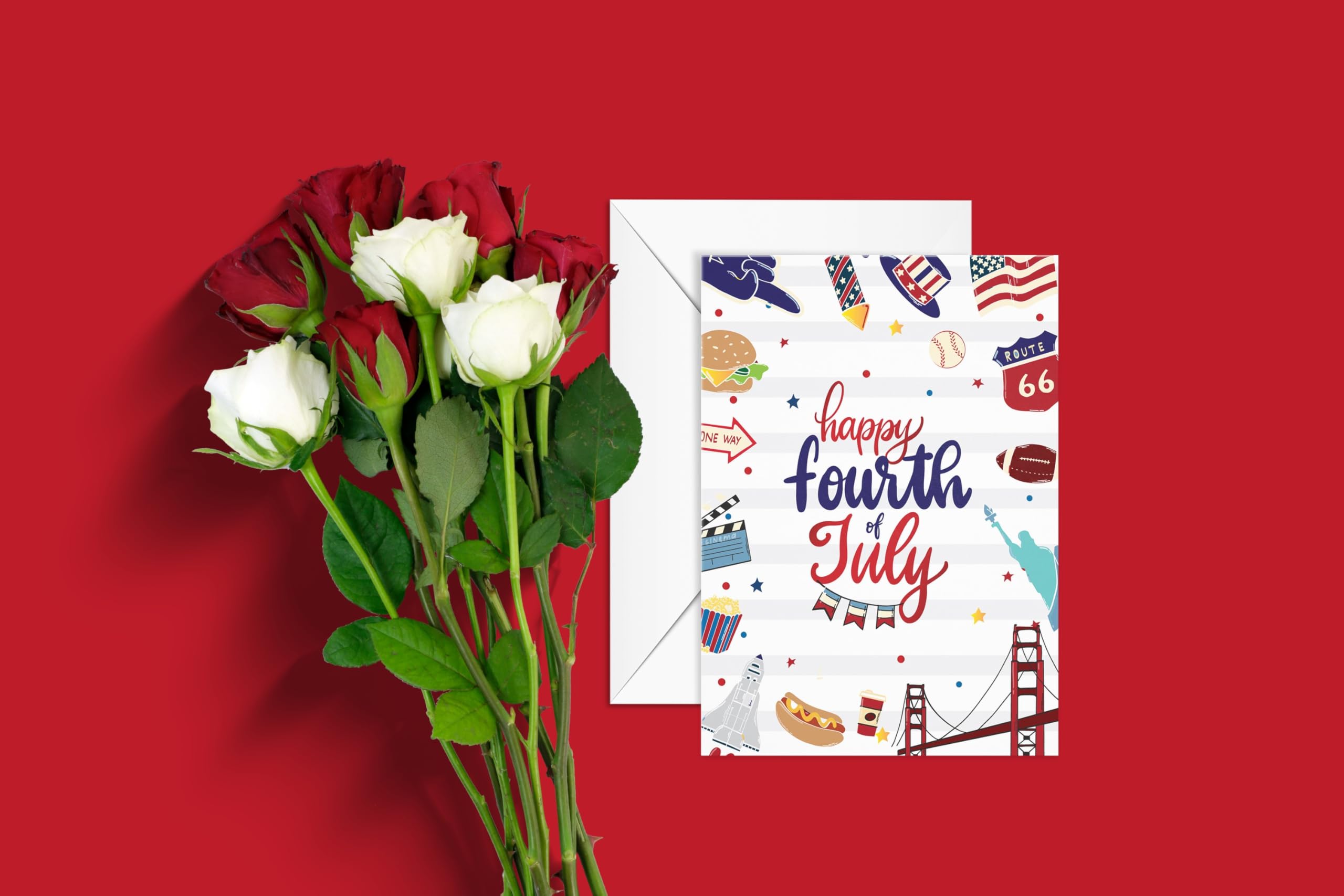 Stonehouse Collection Assorted Fourth of July Greeting Cards – Variety of Red White and Blue Cards - Great for Celebrating the Indepedence of America – 10 Cards & Envelopes - Image 9