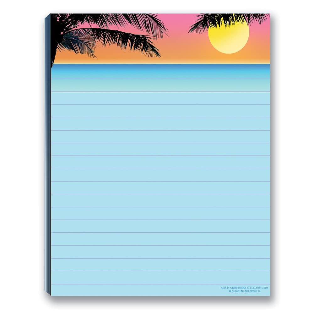 Stonehouse Collection Dock Sunset Christmas Card PLUS 4 Beach Notepads - Image 5