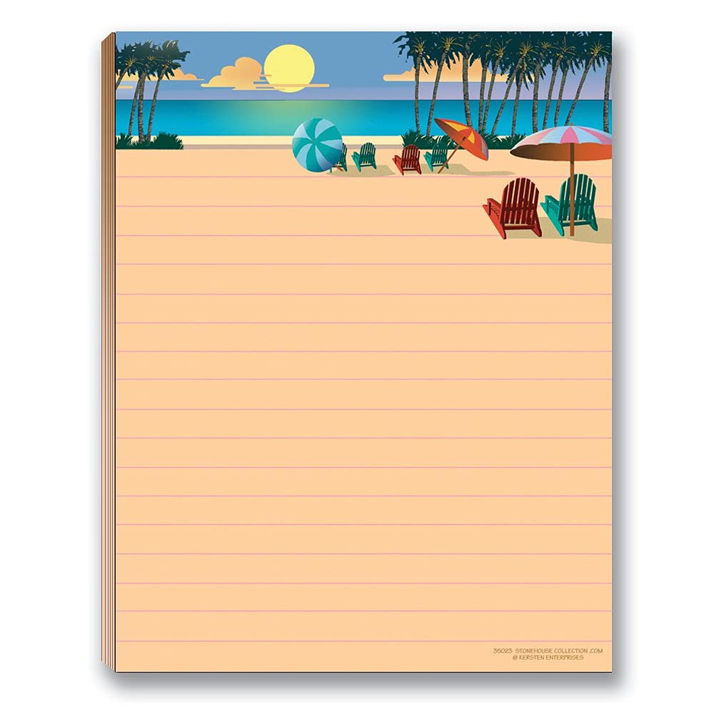 Stonehouse Collection Dock Sunset Christmas Card PLUS 4 Beach Notepads - Image 6