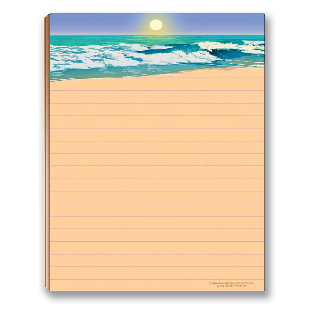 Stonehouse Collection Dock Sunset Christmas Card PLUS 4 Beach Notepads - Image 7