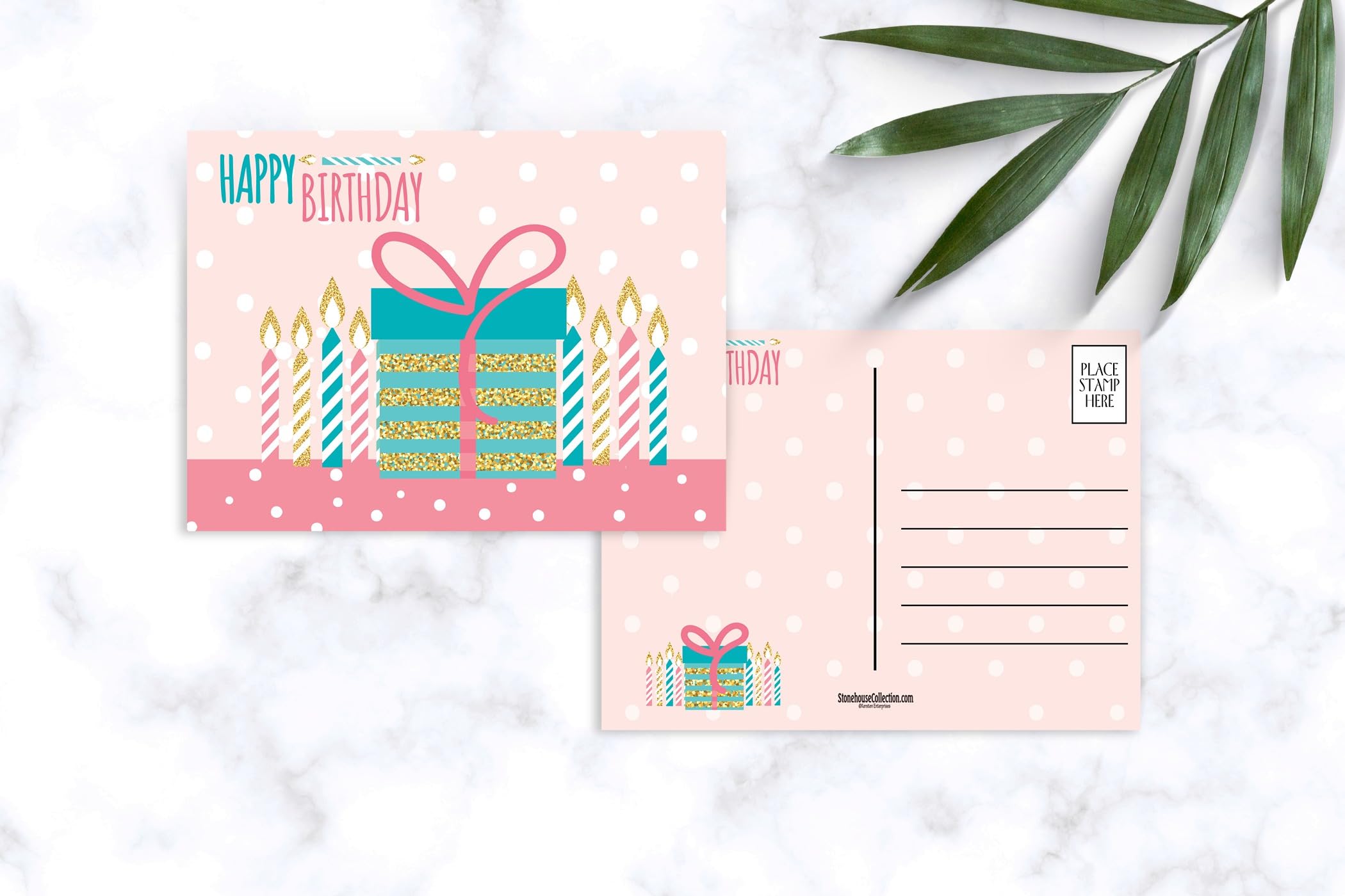 Stonehouse Collection | Birthday Postcards | Assorted Cake, Candles and Gift Postcards | Happy Birthday | 36 Count (Assorted) - Image 3