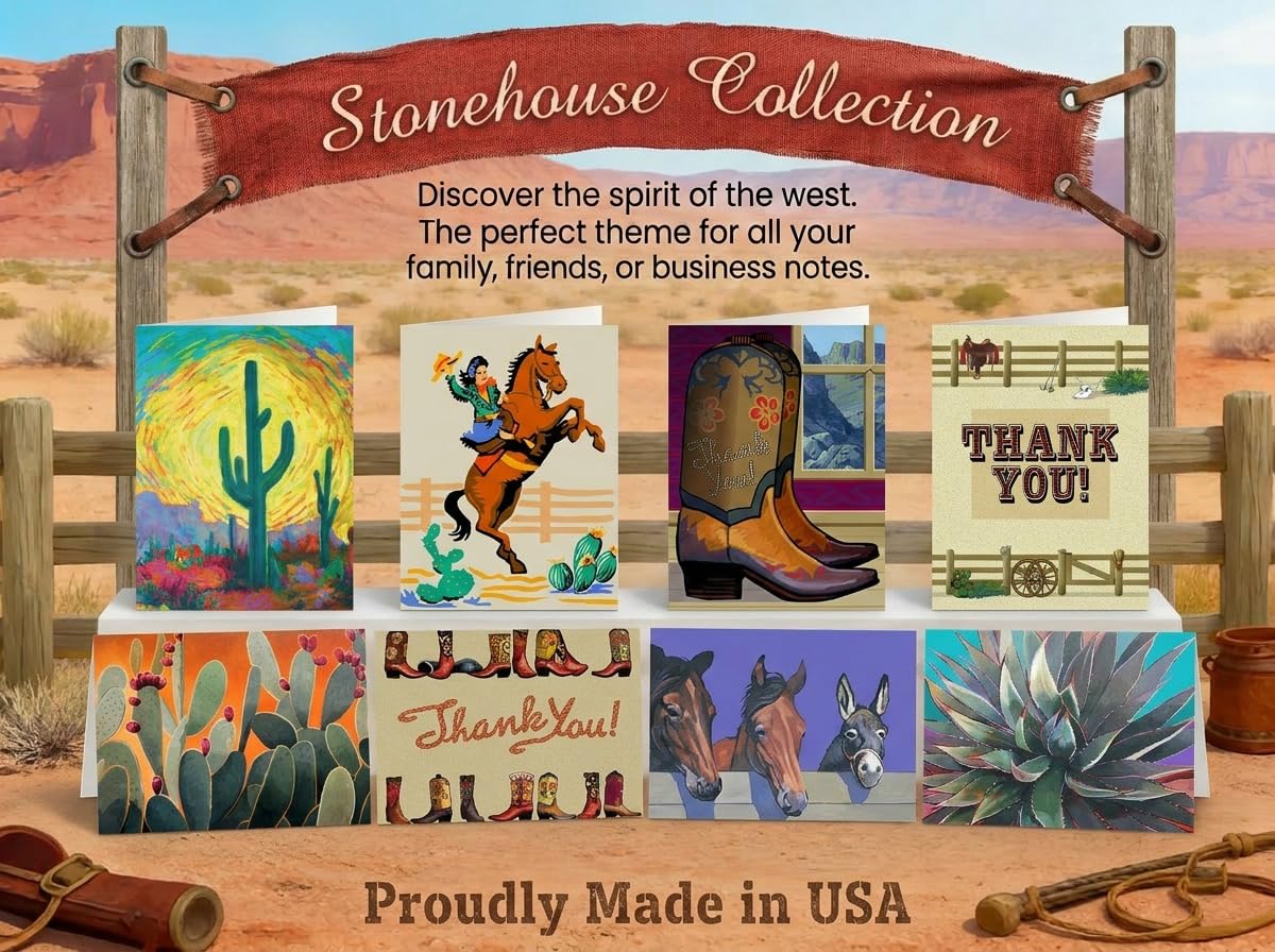 Stonehouse Collection | Arizona Mountain Note Cards - 10 Boxed Cards & Envelopes - Desert Mountain Note Cards (Assorted) - Image 8