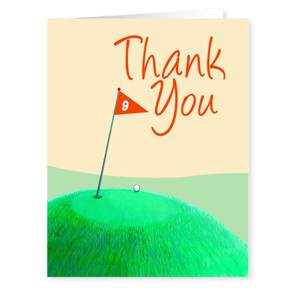 Stonehouse Collection Golf Thank You Cards - 12 Boxed Golf Themed Cards & Envelopes, 3 Fun Designs - Image 3