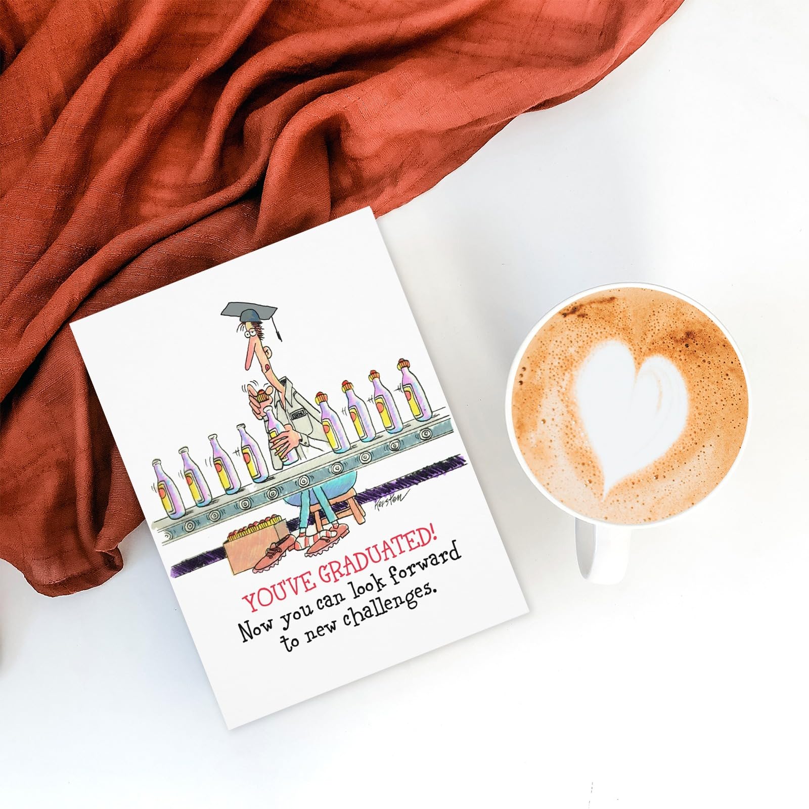 Stonehouse Collection, Funny Graduation Card, Graduate's First Day on the Assembly Line, Single Card - Made in the USA (You've Graduated) - Image 3