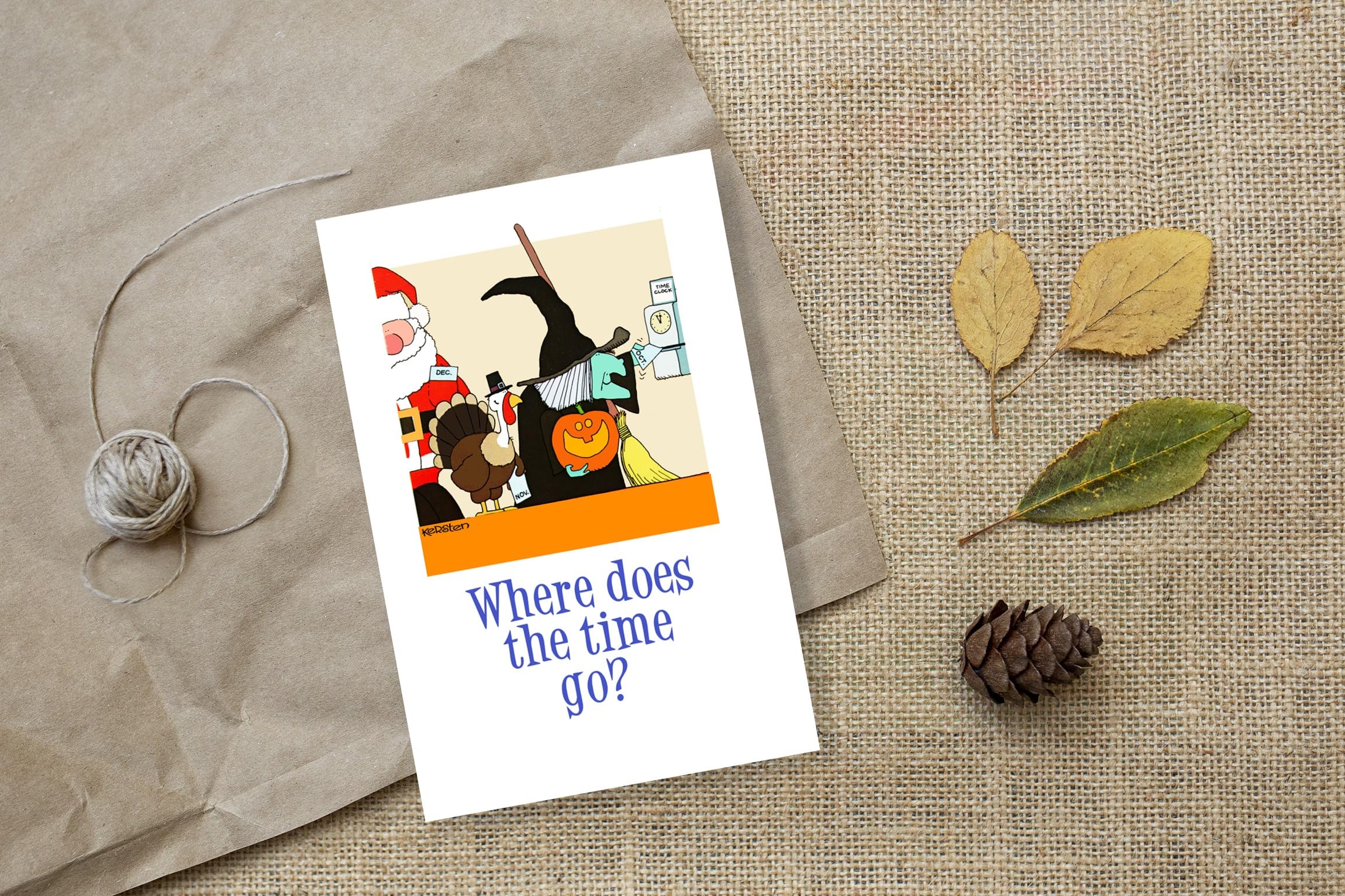 Stonehouse Collection, Funny Halloween Card, Humorous Get Ready For The Holidays Greeting Card – Single 5x7 Card with Envelope – Made in the USA – (Time) - Image 3