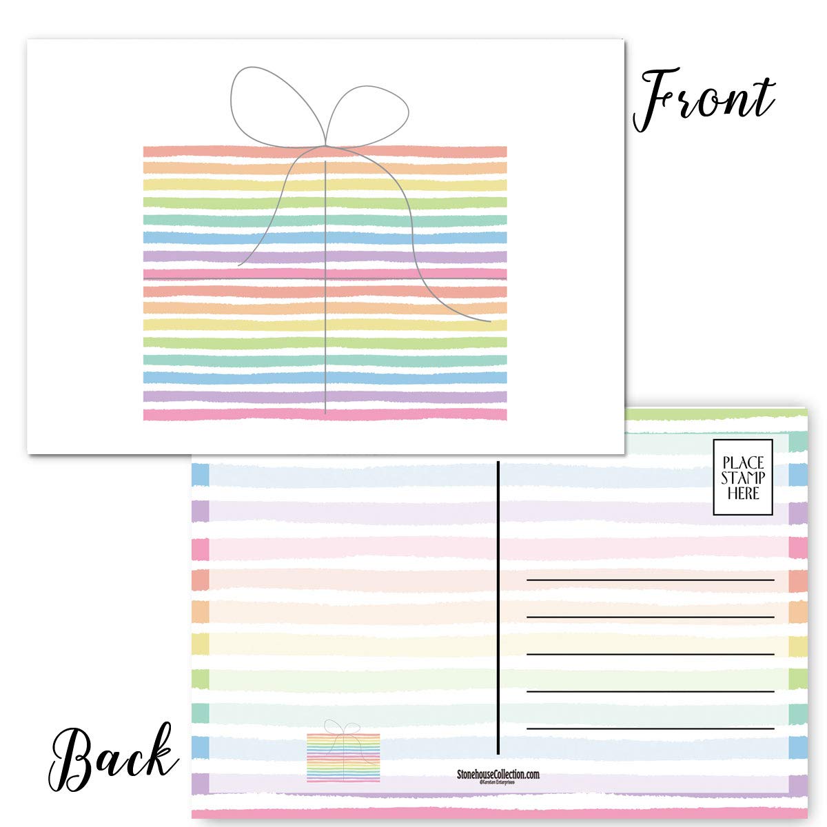 Stonehouse Collection Happy Birthday Postcards - Full Color Both Sides - 4 Fun Birthday Designs - 4" x 6" Postcards - Made In USA - Image 4