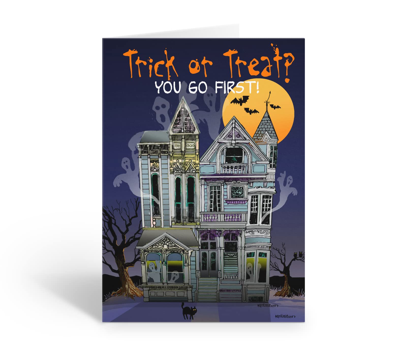 Stonehouse Collection, Haunted House Halloween Greeting Cards – 2-Pack – 6.25 x 4.5 – Includes Envelopes – Happy Halloween Inside – Made in the USA (Assorted 2) - Image 3