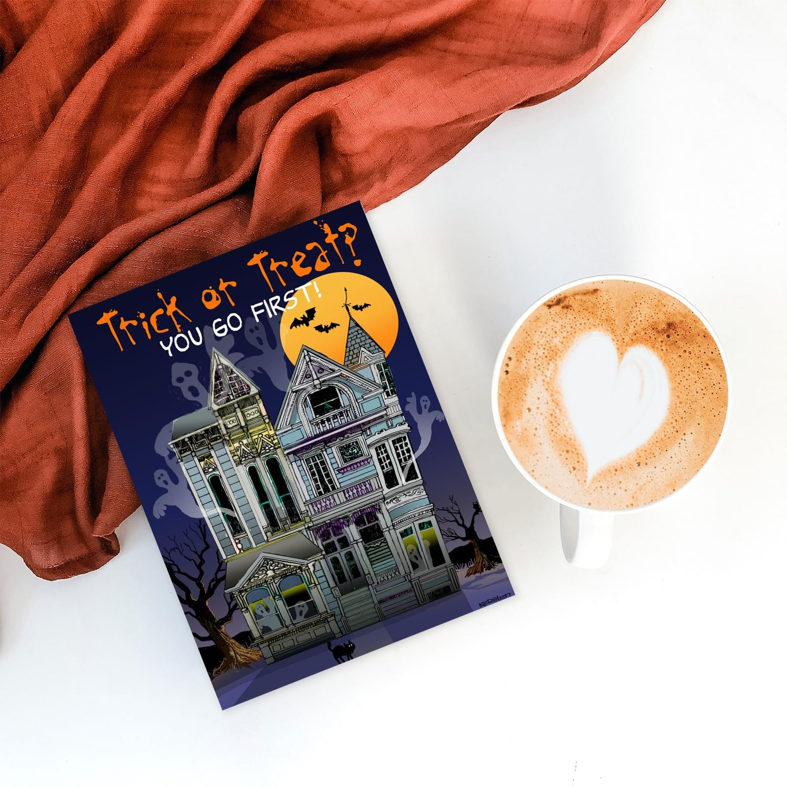 Stonehouse Collection, Haunted House Halloween Greeting Cards – 2-Pack – 6.25 x 4.5 – Includes Envelopes – Happy Halloween Inside – Made in the USA (Assorted 2) - Image 4