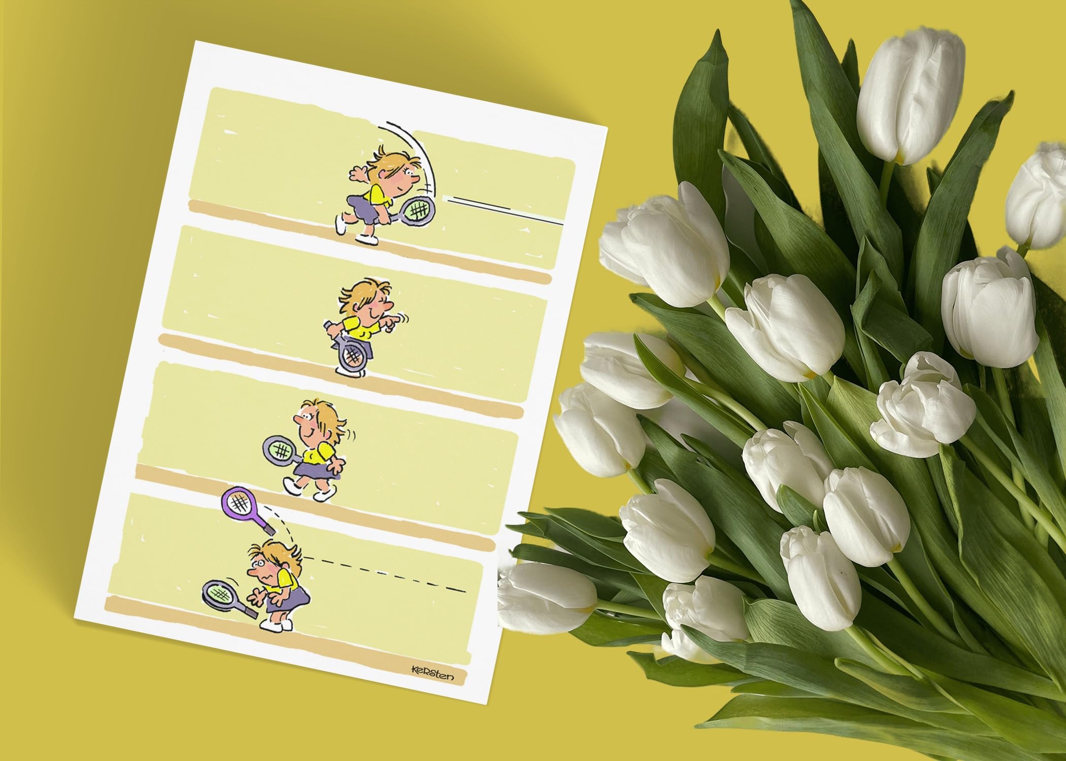 Stonehouse Collection | Hilarious Tennis Note Card Set | Perfect for Tennis Lovers, Coaches, and Players | 10 Blank Cards with Envelopes | Funny Tennis-Themed Greetings for Birthdays, Thank Yous, and Just Because - Image 3