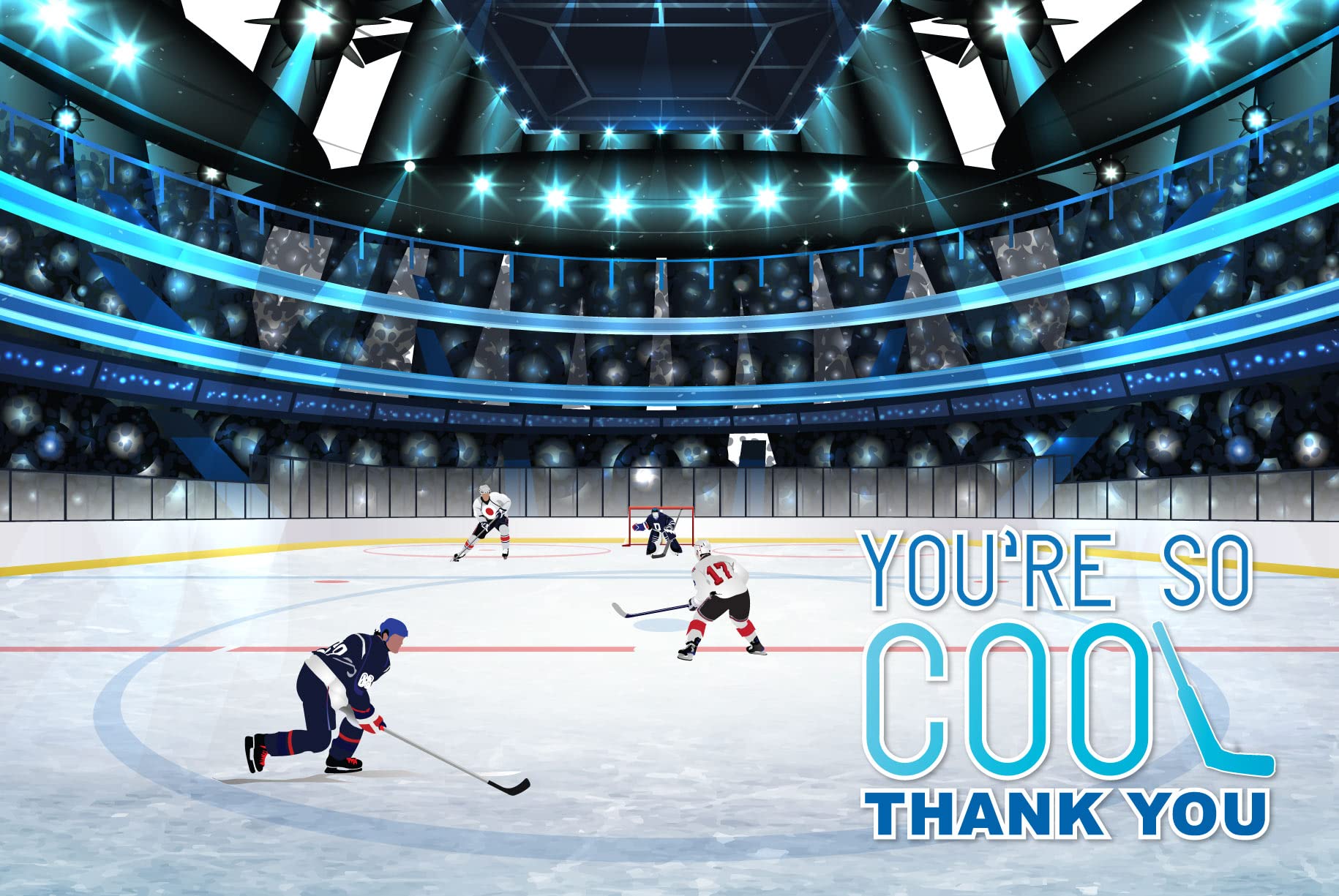 Stonehouse Collection Hockey Postcards - Postcards - 4" x 6" Hockey Thank You Postcards - Made In USA (Hockey) - Image 4