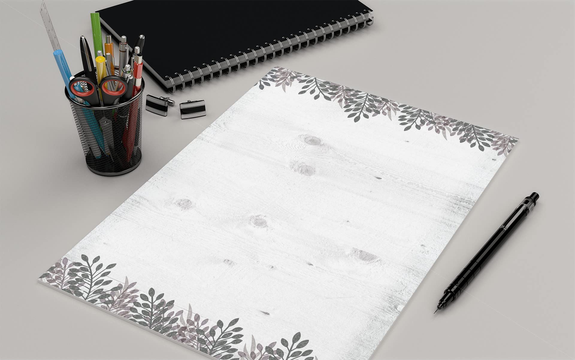 Stonehouse Collection | Lavender Stationery | 8.5 x 11 | 60 Letterhead Sheets | Rustic Letterhead (Rustic Barnwood) - Image 4