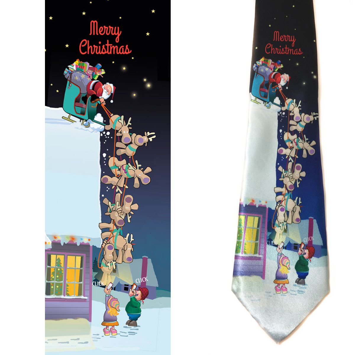 Stonehouse Collection Men's Christmas Tie - Funny Christmas Necktie - Image 3