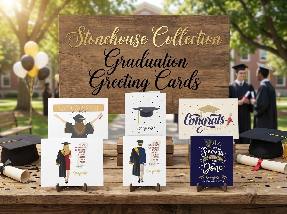 Stonehouse Collection Personalized Graduation Announcement Card – Class of 2026 (5x7) - Custom Photo Cards for Grads - Made in the USA - Image 8