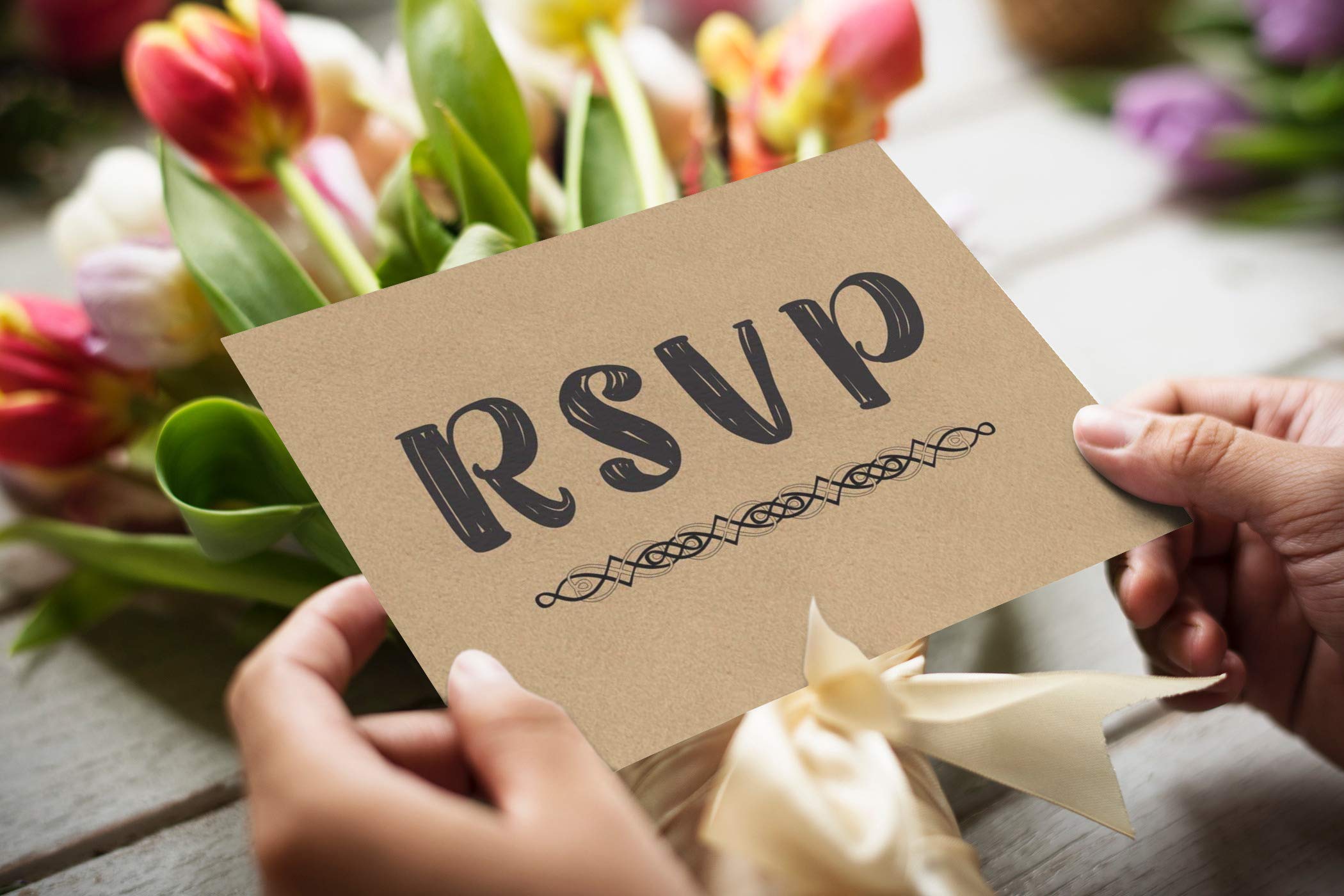 Stonehouse Collection RSVP Postcards - Formal Rustic Postcards - 4 x 6 Postcards - Great For Wedding RSVP, Baby Shower, Birthdays, RSVP Reply Cards (Kraft Formal) - Image 5