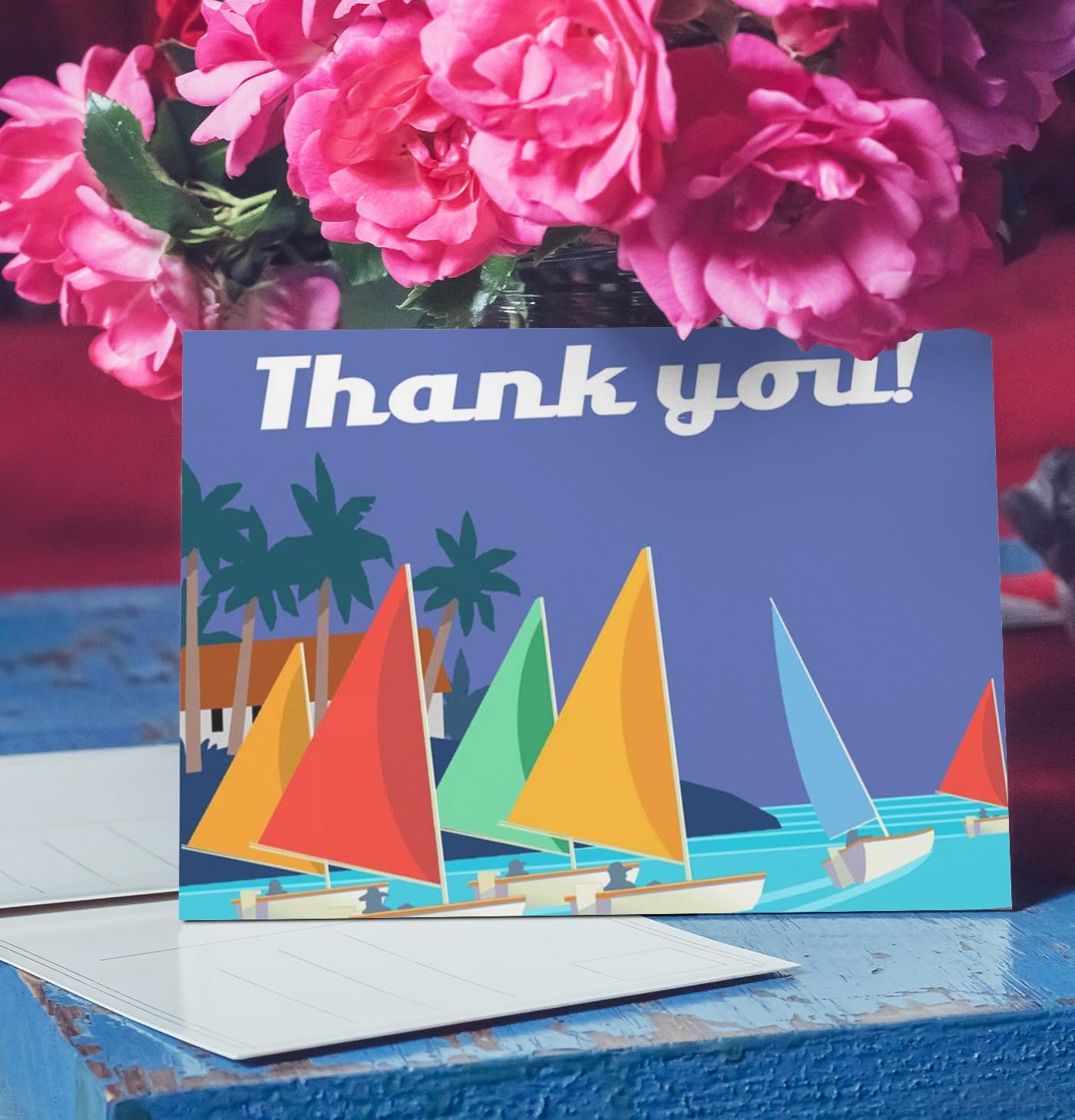 Stonehouse Collection | Sailboat Note Cards | Thank You Nautical Card |10 Boxed Note Cards & Envelopes (Standard) - Image 3