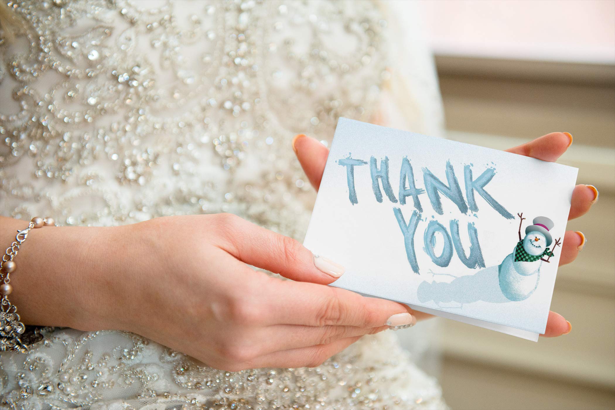 Stonehouse Collection Assorted Holiday Note Card Pack - Blank Winter Snowman Note Cards & Envelopes - Holiday Note Cards - USA Made - Image 8