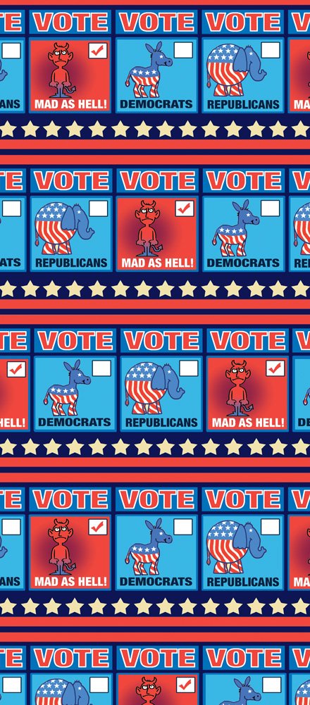 Stonehouse Collection Vote Tie - Funny Political Necktie - Humorous Political Ties - Biden/Trump - Image 3