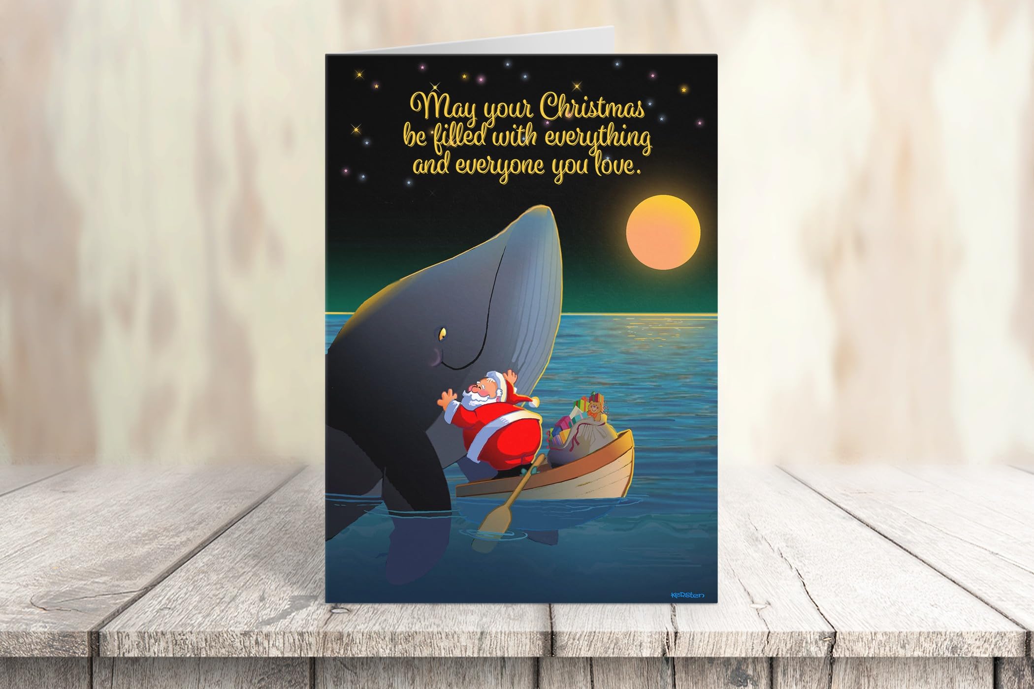 Stonehouse Collection | Whale Loving Christmas Cards | Whale Themed Christmas Cards | 12 Ocean Animal Christmas Cards & Envelopes (Whale Hug) - Image 3
