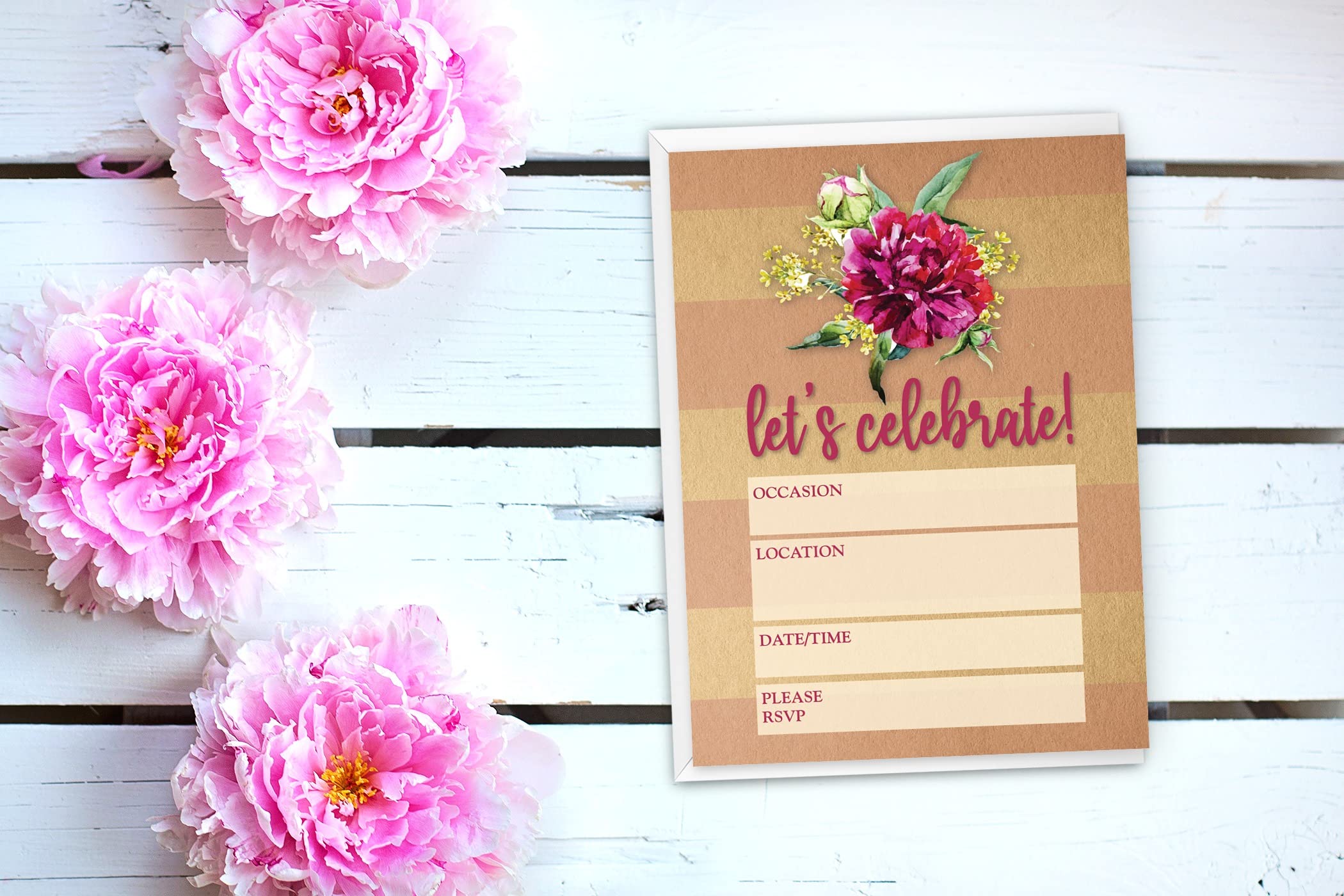 Stonehouse Collection | You Are Invited Formal Fill-in Party Invitations With Envelopes | 25 Invites & Envelopes | Wedding, Baby Shower, Rehearsal Dinner, Birthday Party (Let's Celebrate) - Image 4