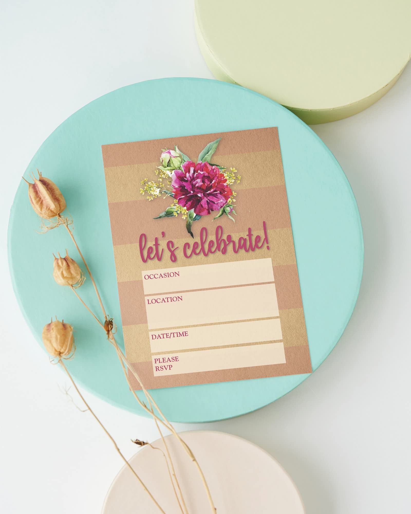 Stonehouse Collection | You Are Invited Formal Fill-in Party Invitations With Envelopes | 25 Invites & Envelopes | Wedding, Baby Shower, Rehearsal Dinner, Birthday Party (Let's Celebrate) - Image 5