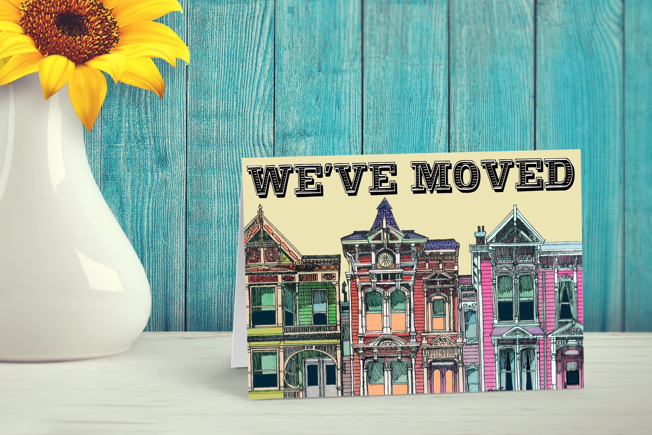 We've Moved City Theme Note Cards - 10 Boxed New Address Cards & Envelopes - USA Made - Image 3